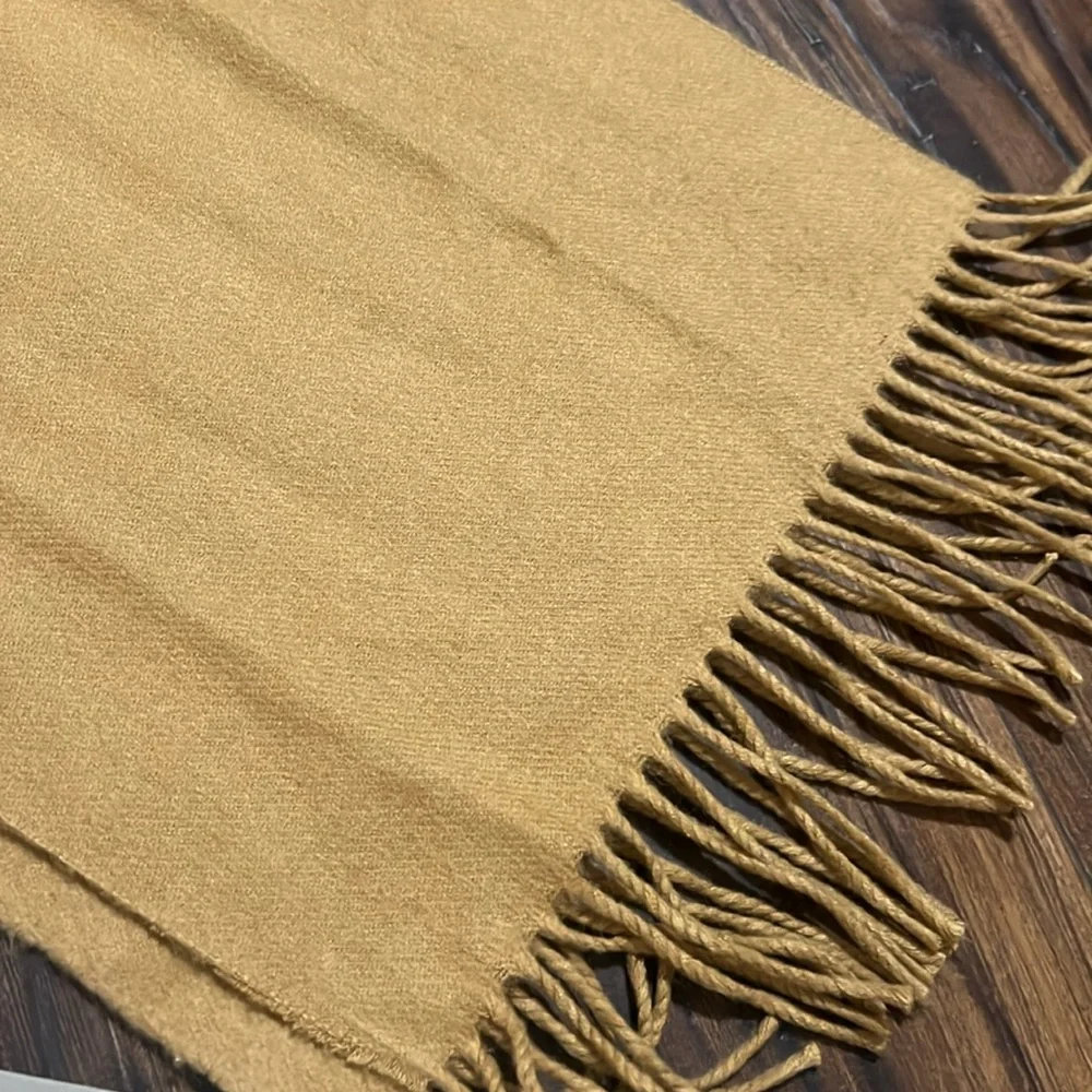 Christian Dior camel skinny scarf